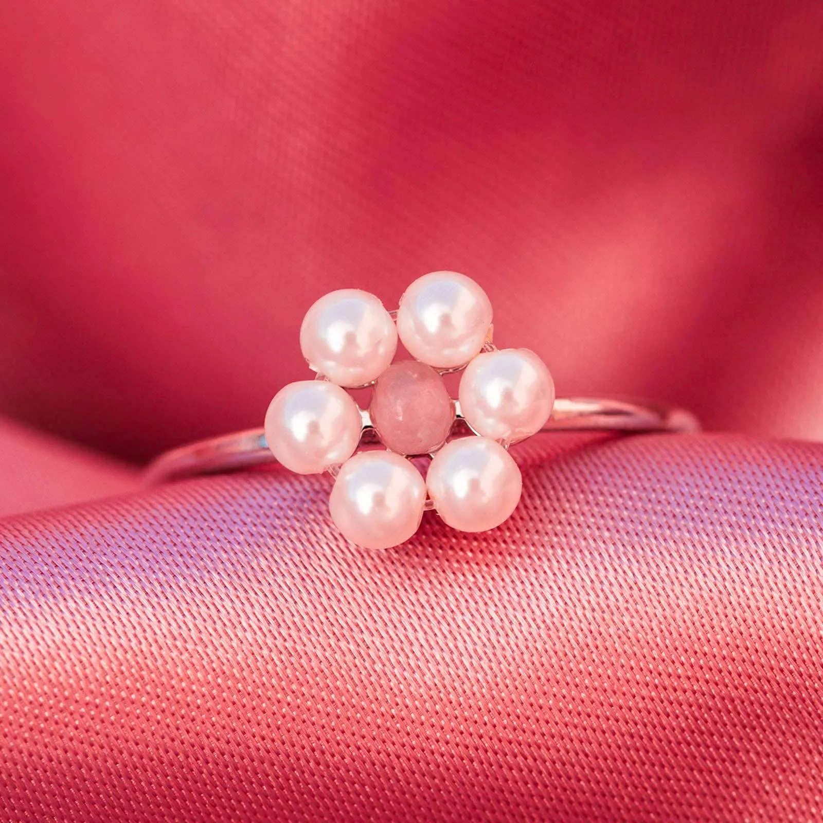 Bitty Pearl Flower Ring sold by Pura Vida product image thumbnail 3