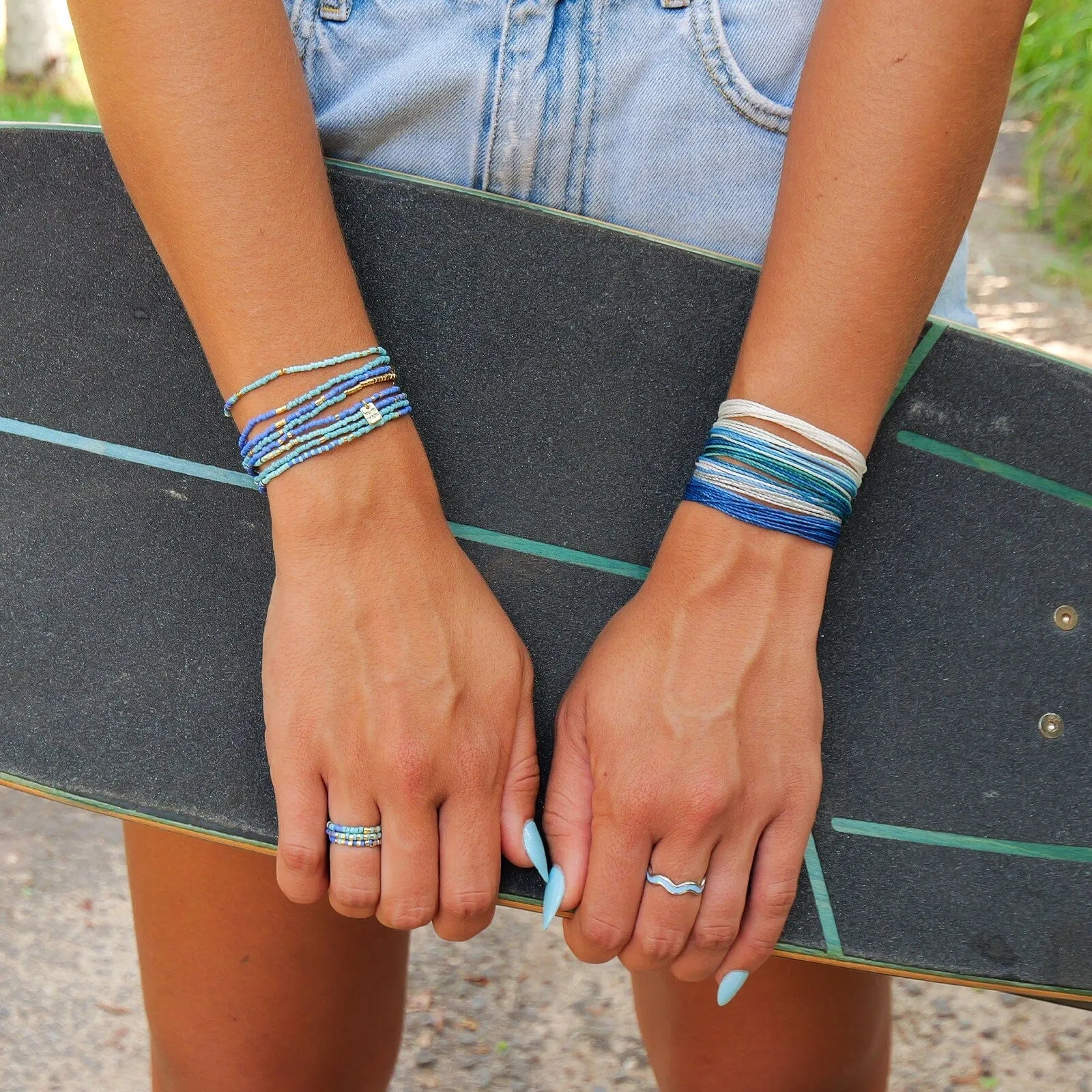 Out to Sea Mixed Bead Stretch Bracelet Set of 8 sold by Pura Vida product image thumbnail 3