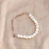Pearl Heart Paperclip Chain Stretch Bracelet sold by Pura Vida