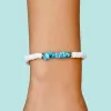 Puka Shell and Turquoise Chip Stretch Bracelet sold by Pura Vida