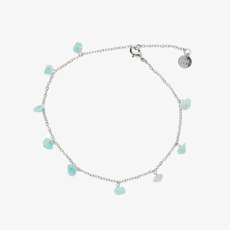 Dangling Gem Chain Anklet sold by Pura Vida