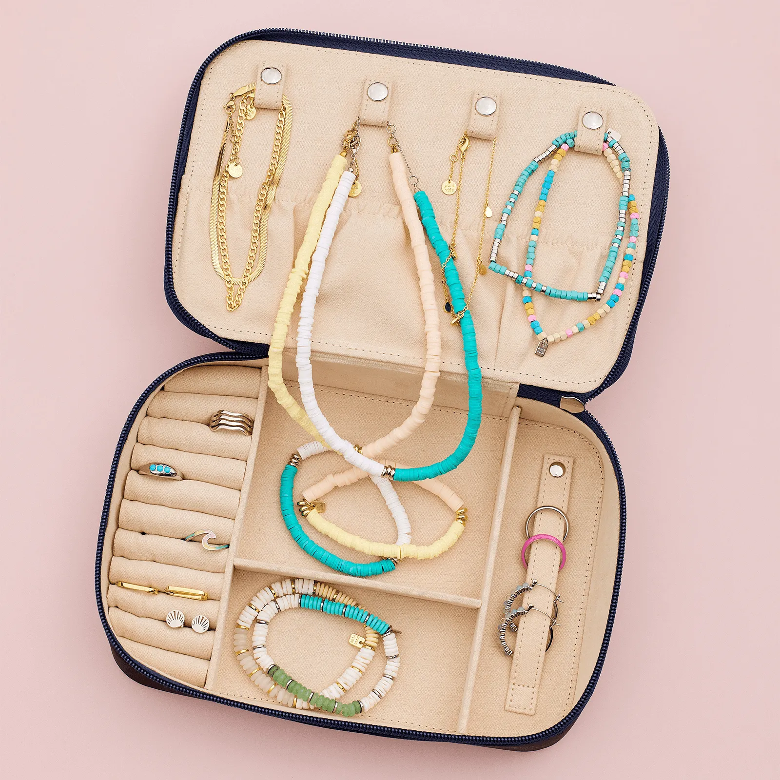 Large Grey Tie Dye Jewelry Case sold by Pura Vida product image thumbnail 2