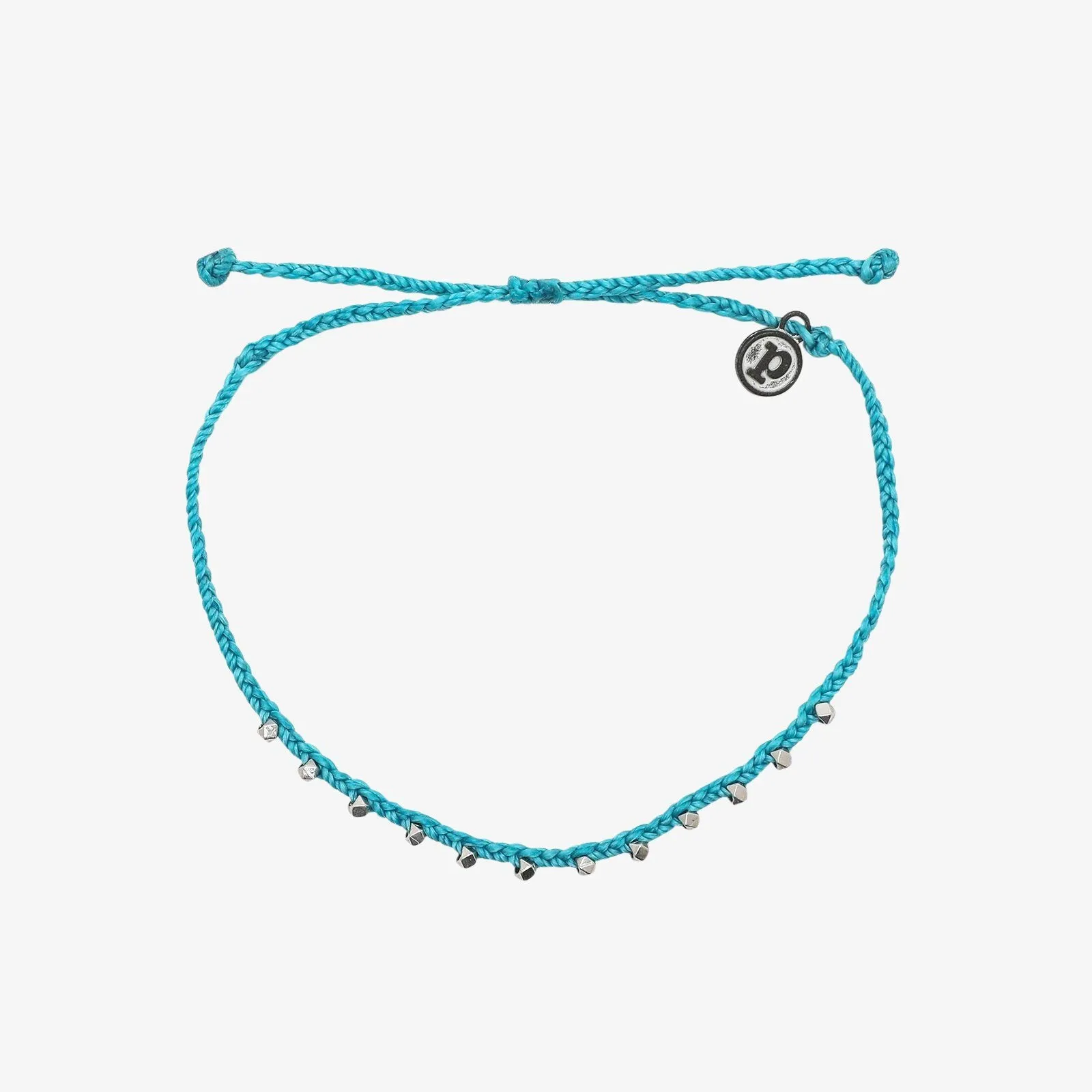 Silver Stitched Beaded Anklet sold by Pura Vida