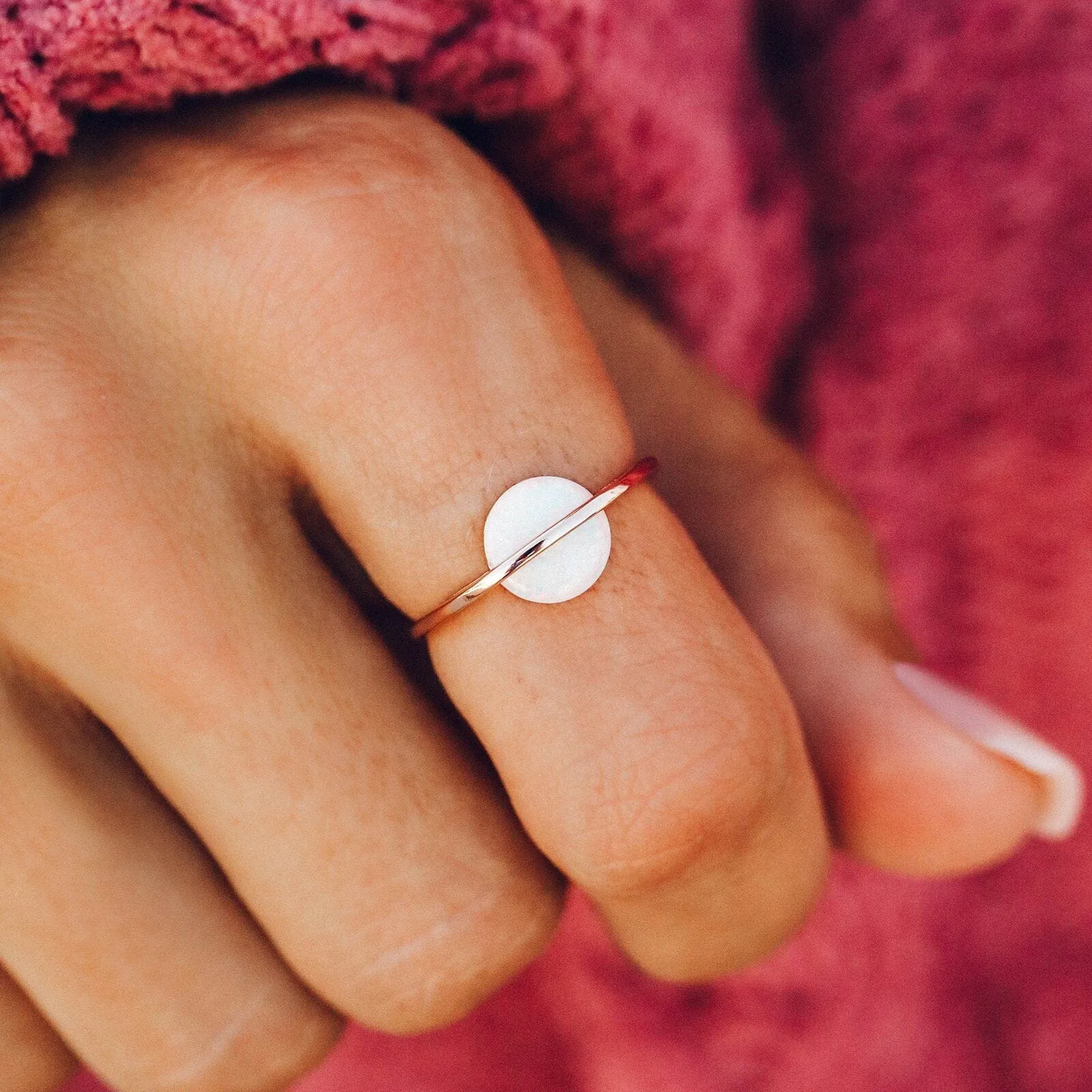 Rose Gold Opal Saturn Ring sold by Pura Vida product image thumbnail 3