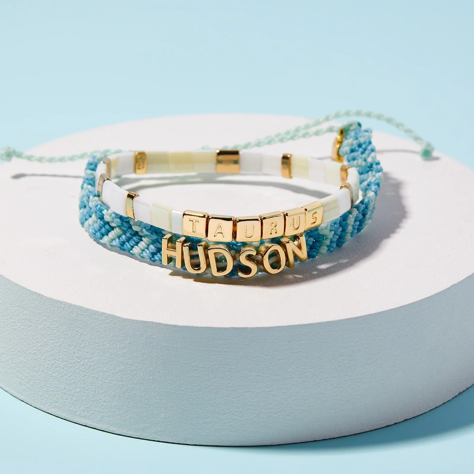 Cream Tile Bead Gold Stretch Bracelet sold by Pura Vida product image thumbnail 5