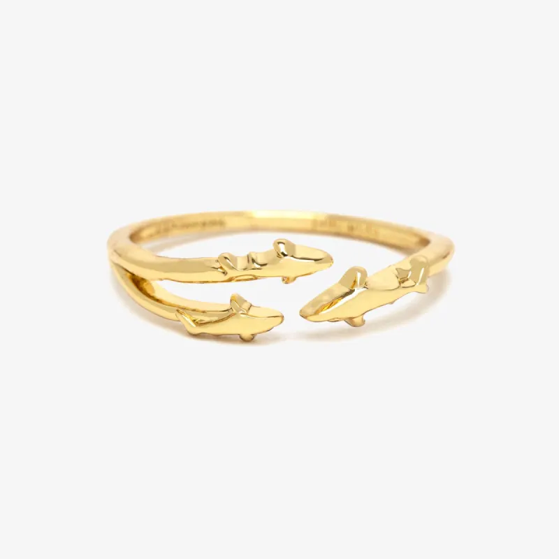 Gold Open Shark Ring sold by Pura Vida