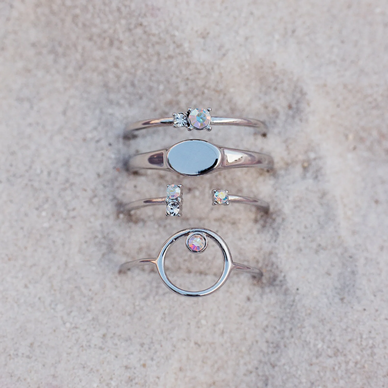 Crystal Sky Ring Stack sold by Pura Vida product image thumbnail 5