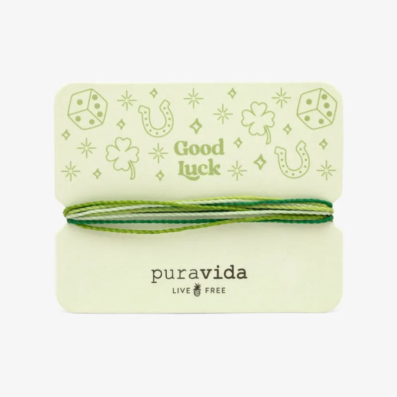 Good Luck Bracelet Card sold by Pura Vida