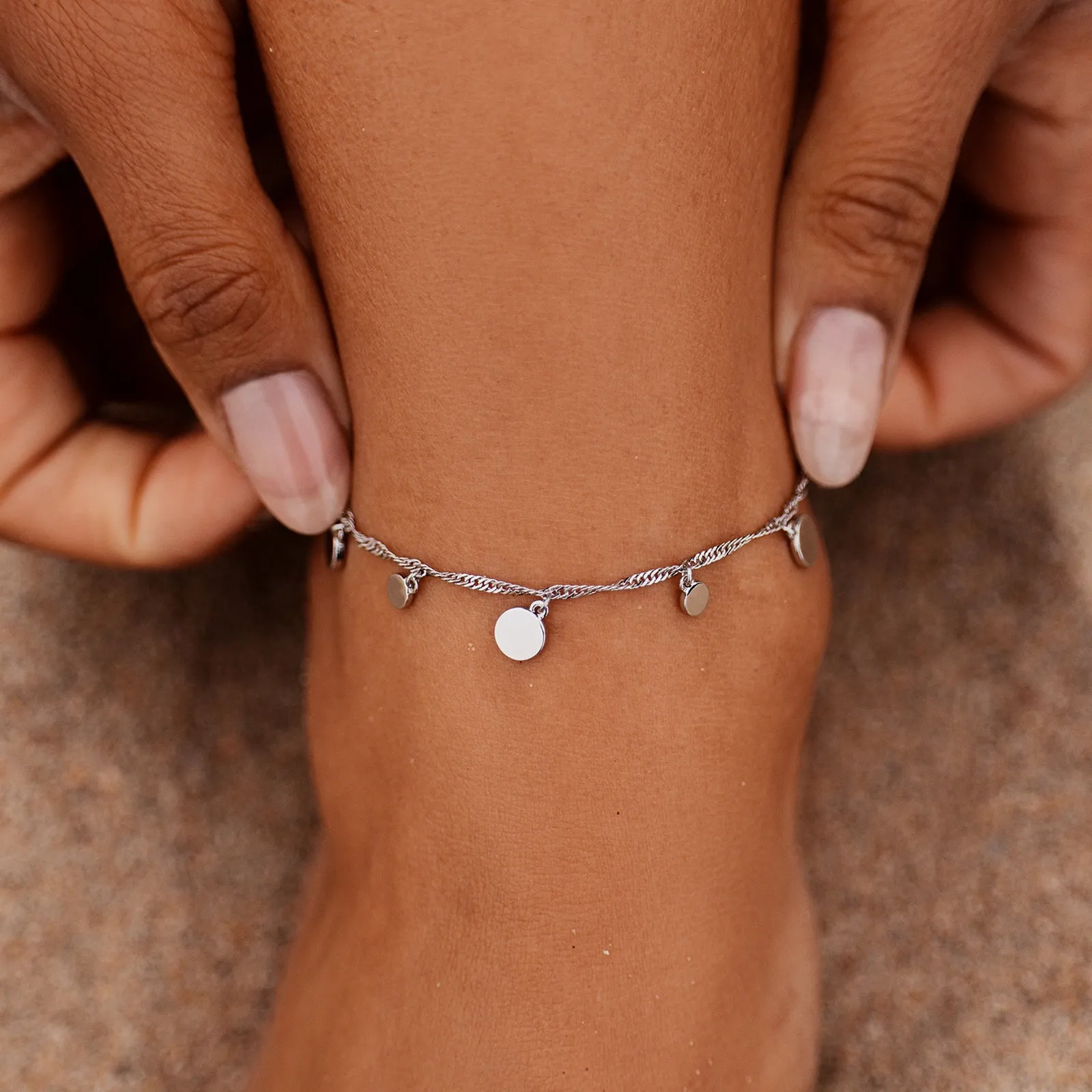 Mixed Mini Coins Chain Anklet sold by Pura Vida product image thumbnail 3