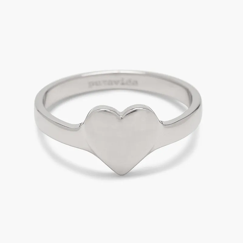 Engravable One Heart Ring sold by Pura Vida
