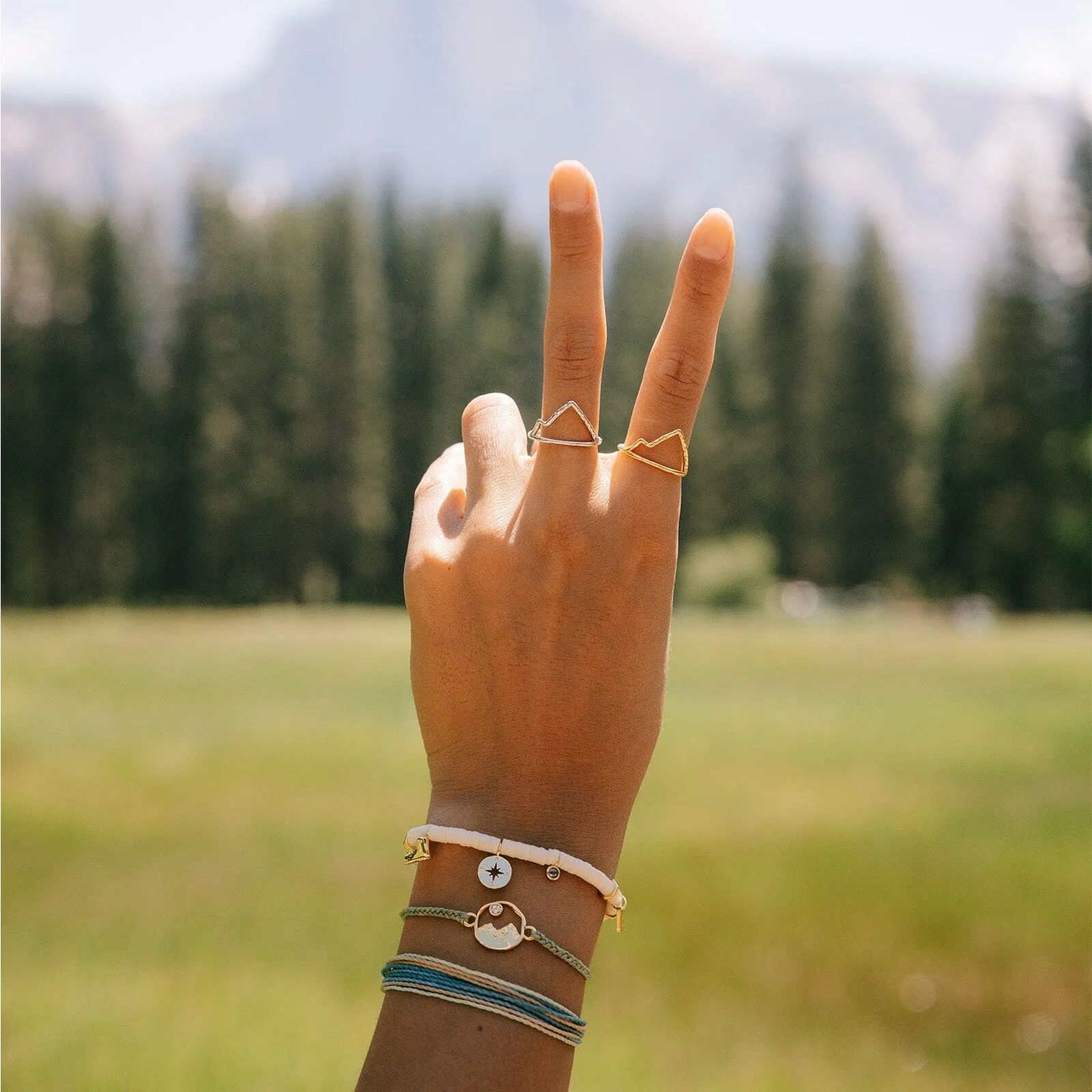 Outdoorsy Gals Mountain Statement Ring sold by Pura Vida product image thumbnail 2