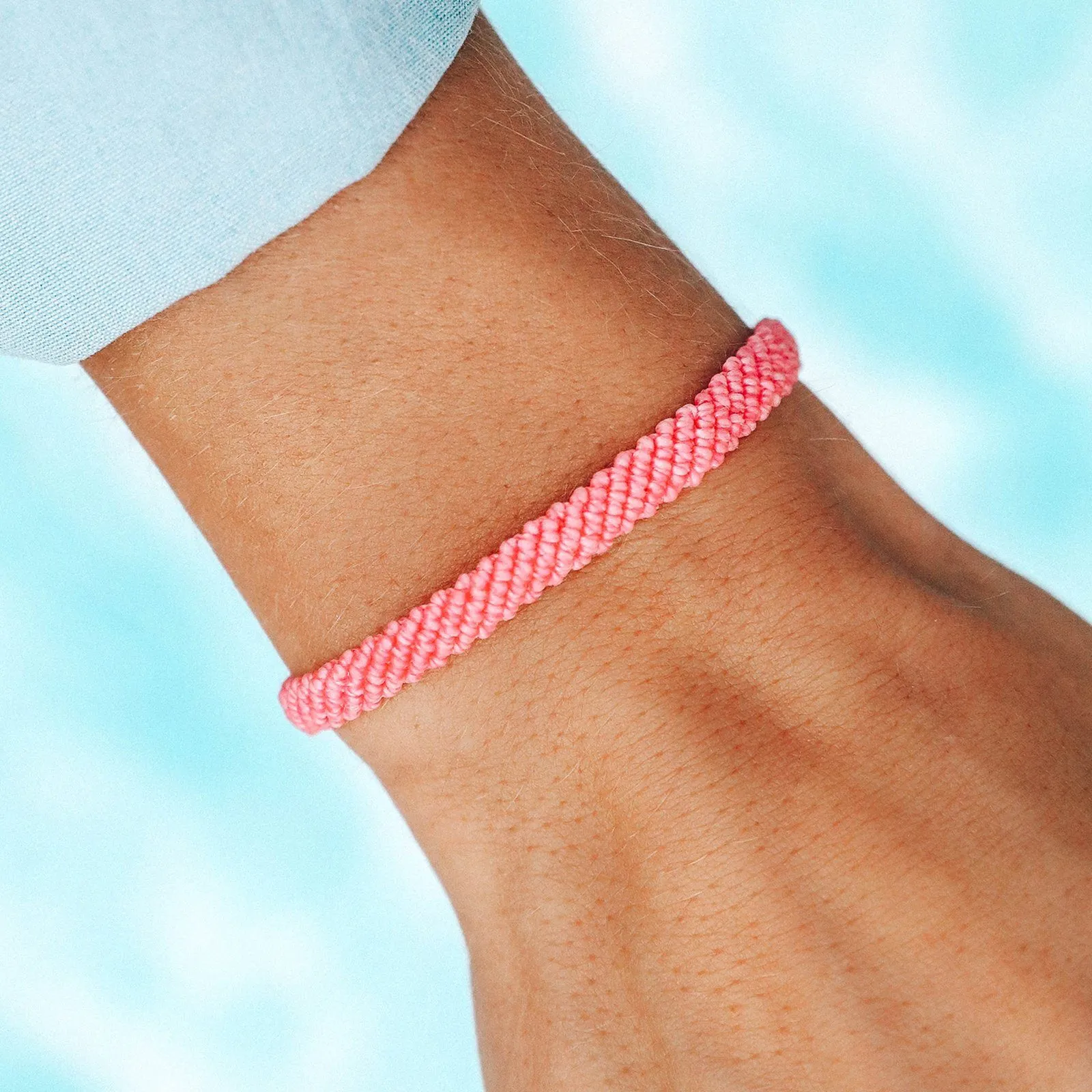 Pink Half Flat Woven Bracelet sold by Pura Vida product image thumbnail 2