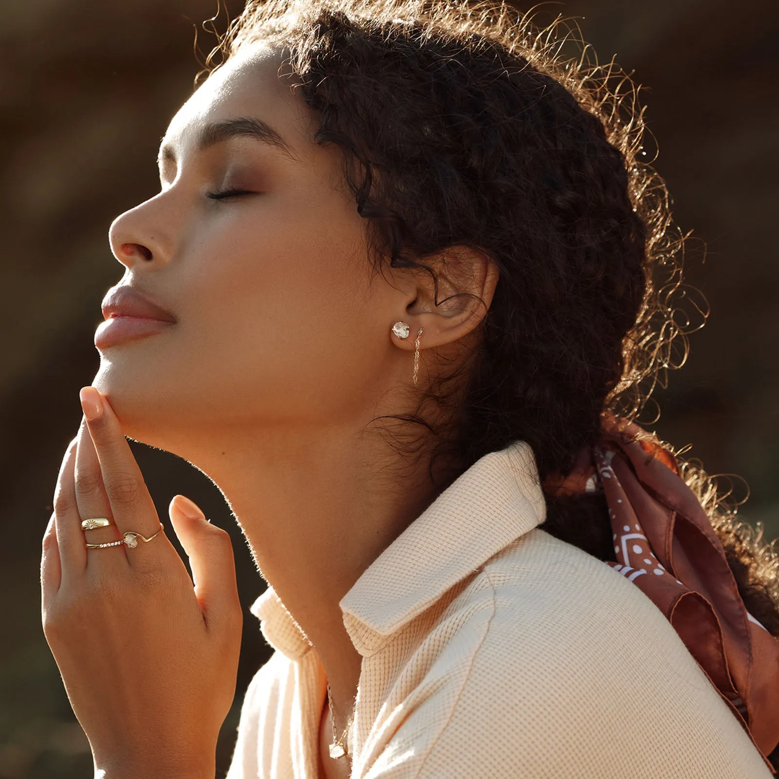 Herkimer Stud Earrings sold by Pura Vida product image thumbnail 3