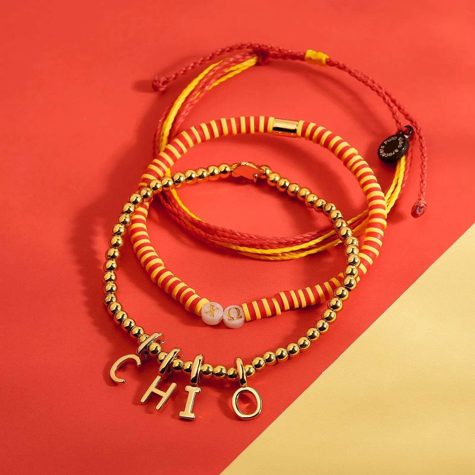 Chi Omega Stretch Bracelet sold by Pura Vida product image thumbnail 4