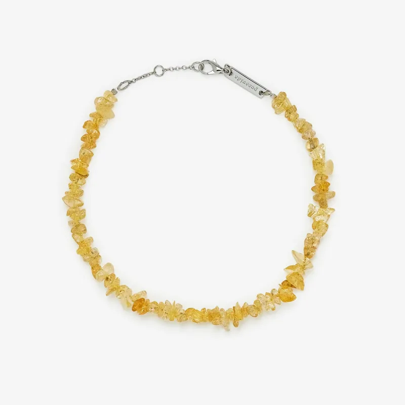 Citrine Gemstone Chip Anklet sold by Pura Vida