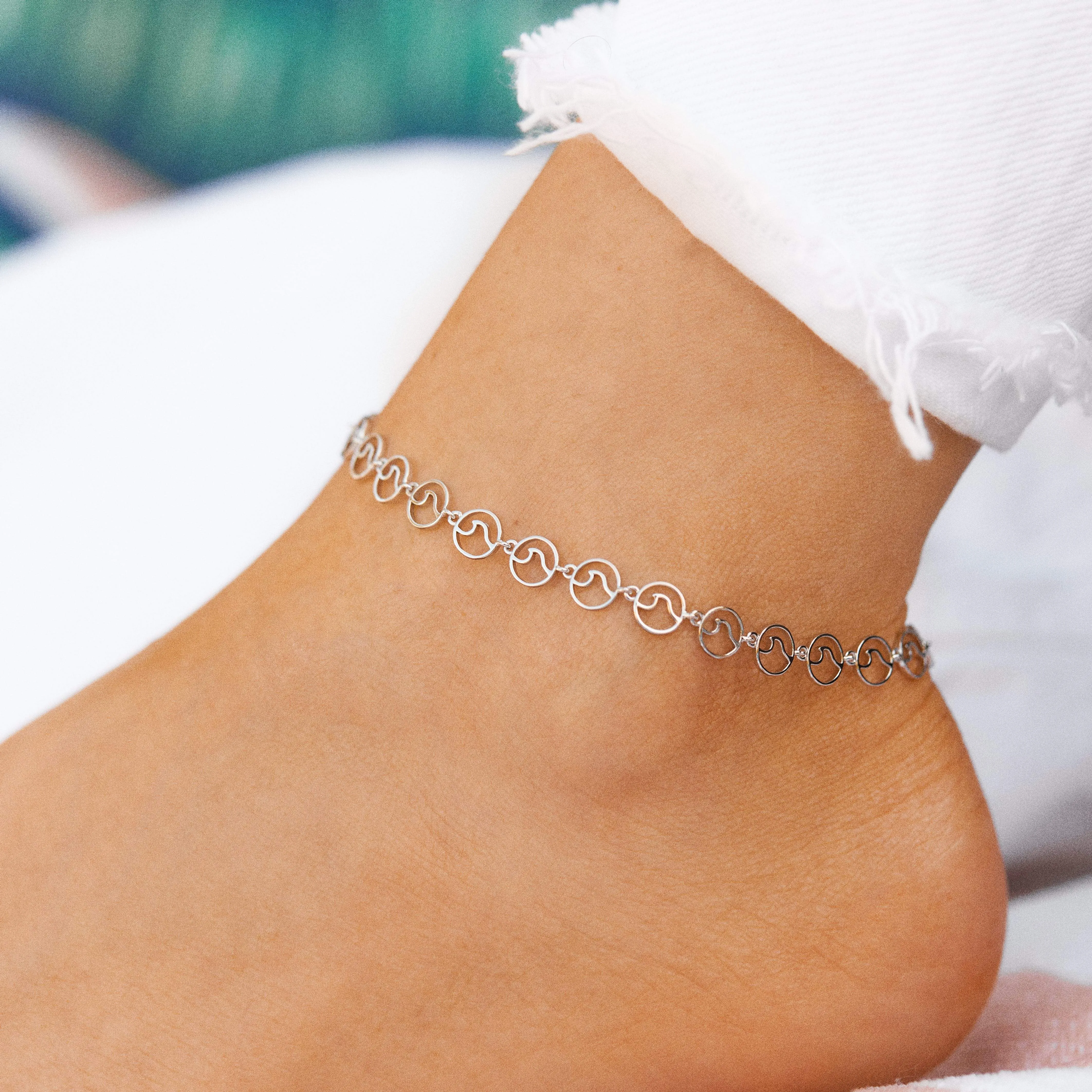 Mini Wave Chain Anklet sold by Pura Vida product image thumbnail 3