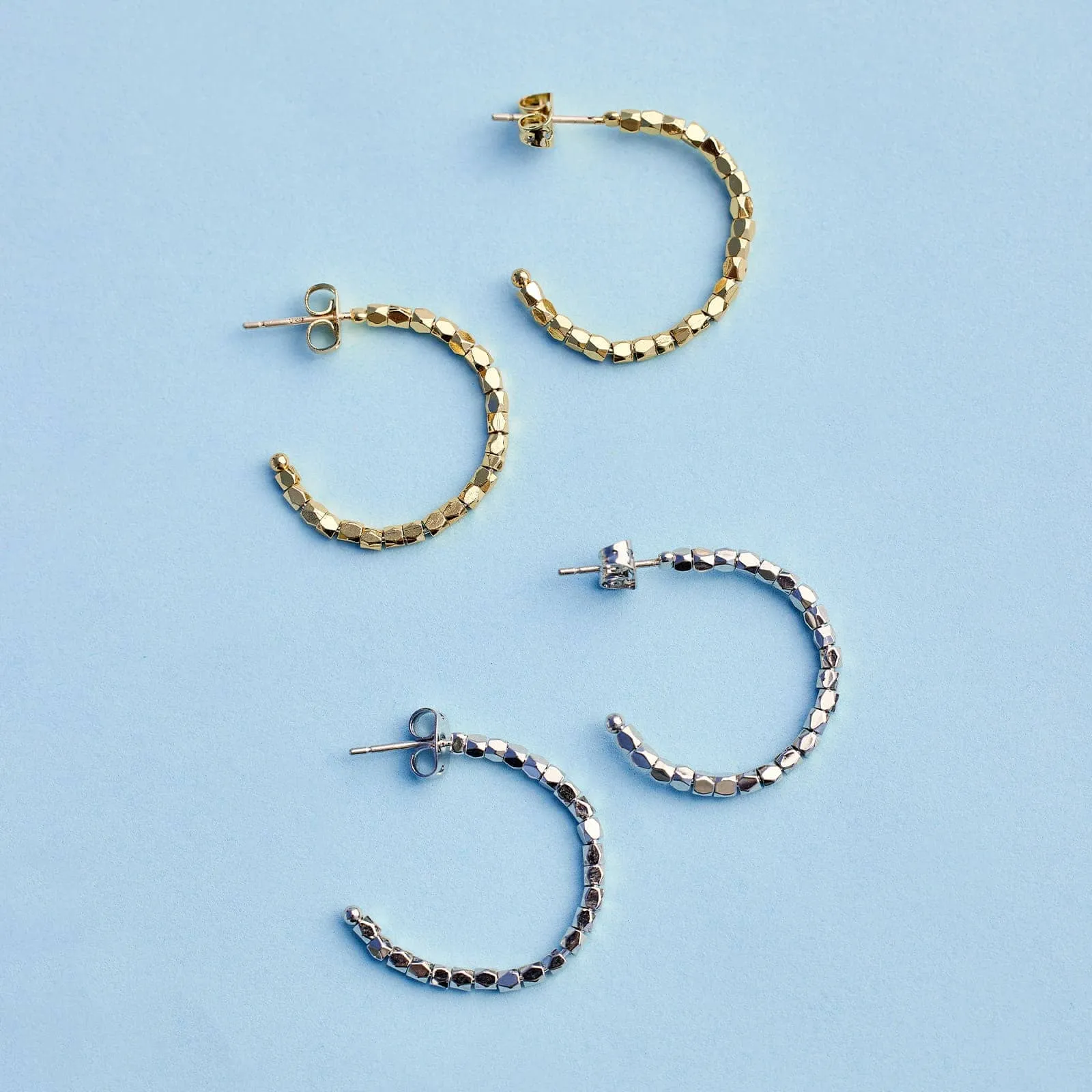 Diamond Cut Hoop Earrings sold by Pura Vida product image thumbnail 5