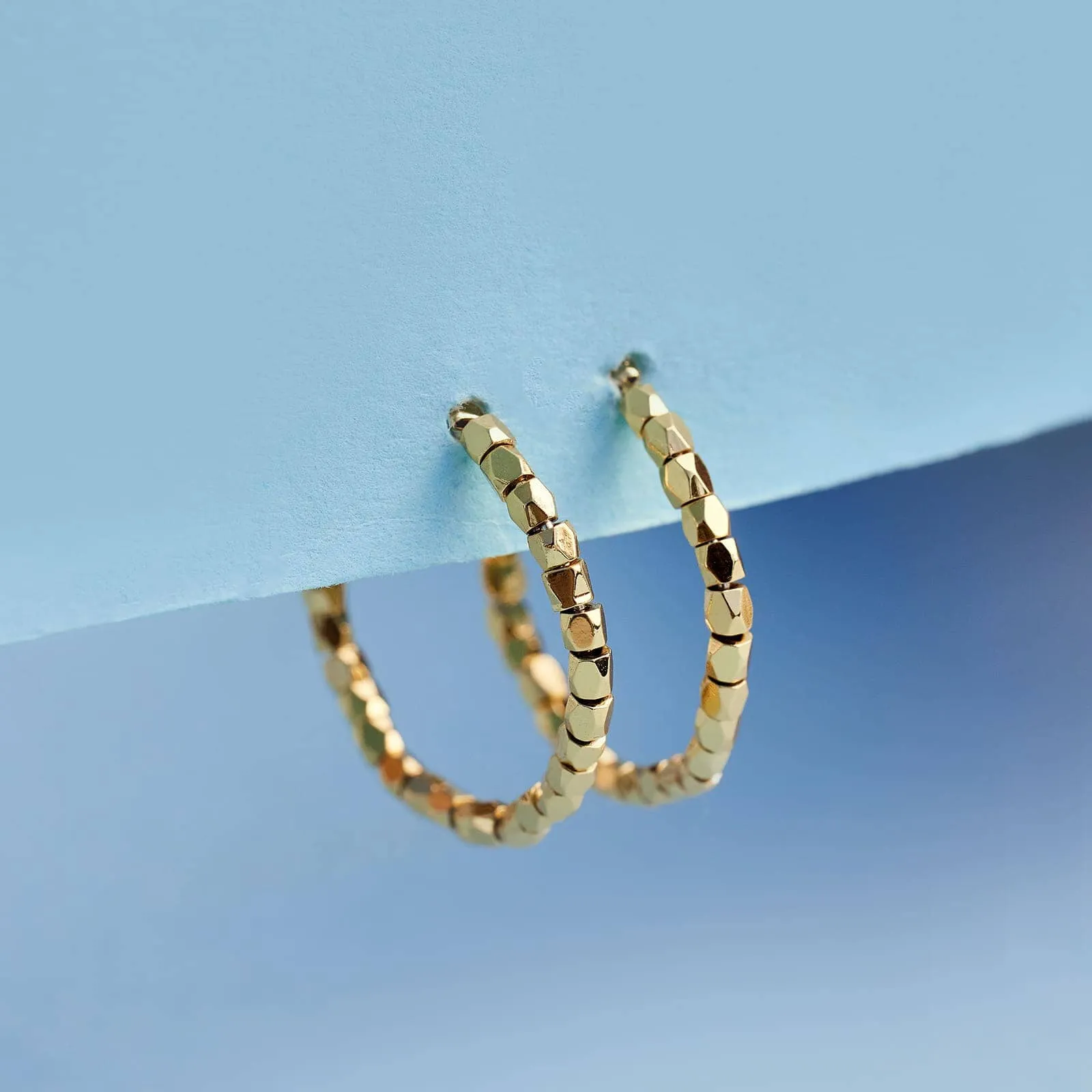 Diamond Cut Hoop Earrings sold by Pura Vida product image thumbnail 3