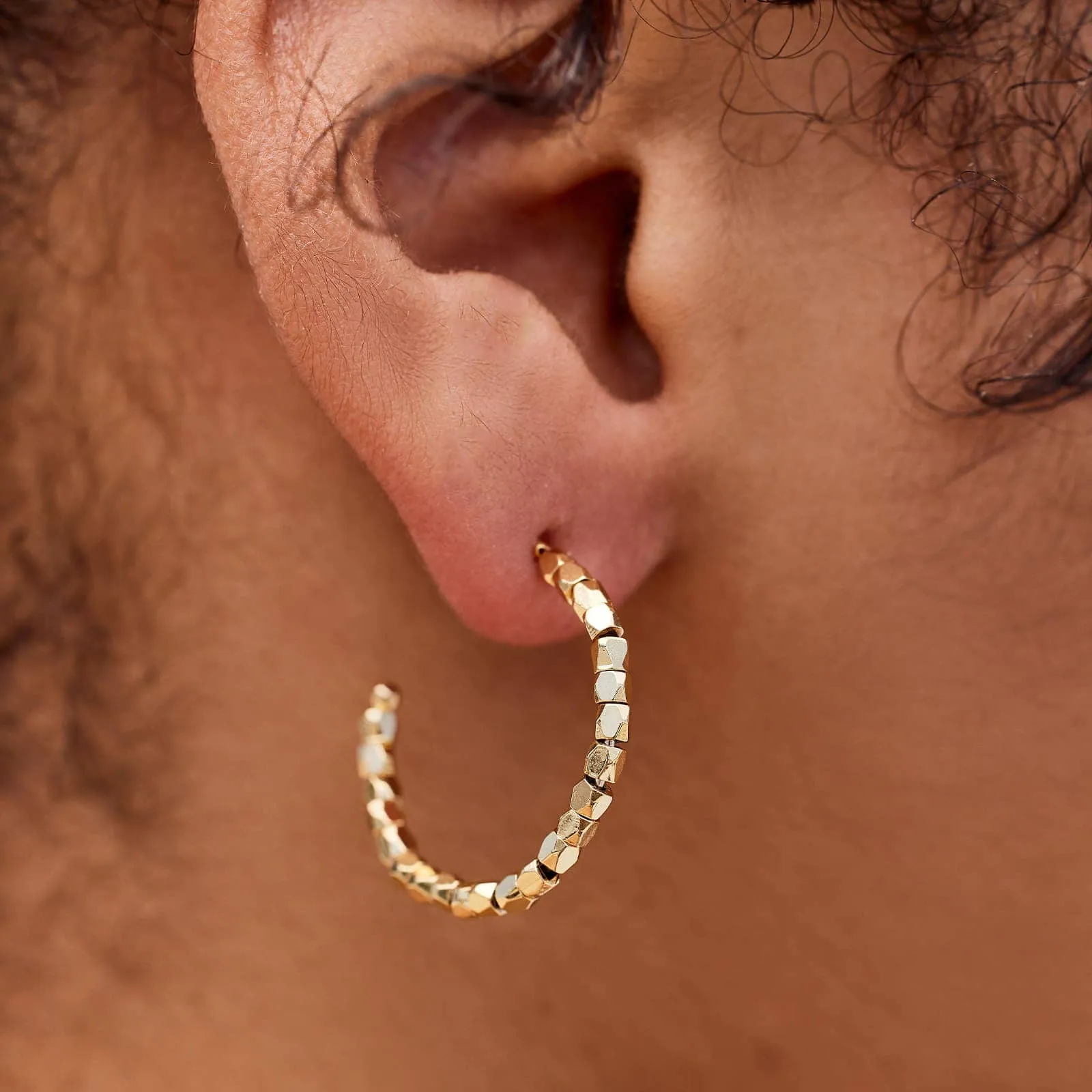 Diamond Cut Hoop Earrings sold by Pura Vida product image thumbnail 4