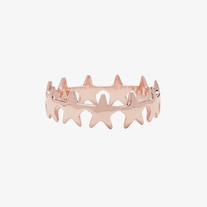 Rose Gold Seeing Stars Band Ring sold by Pura Vida