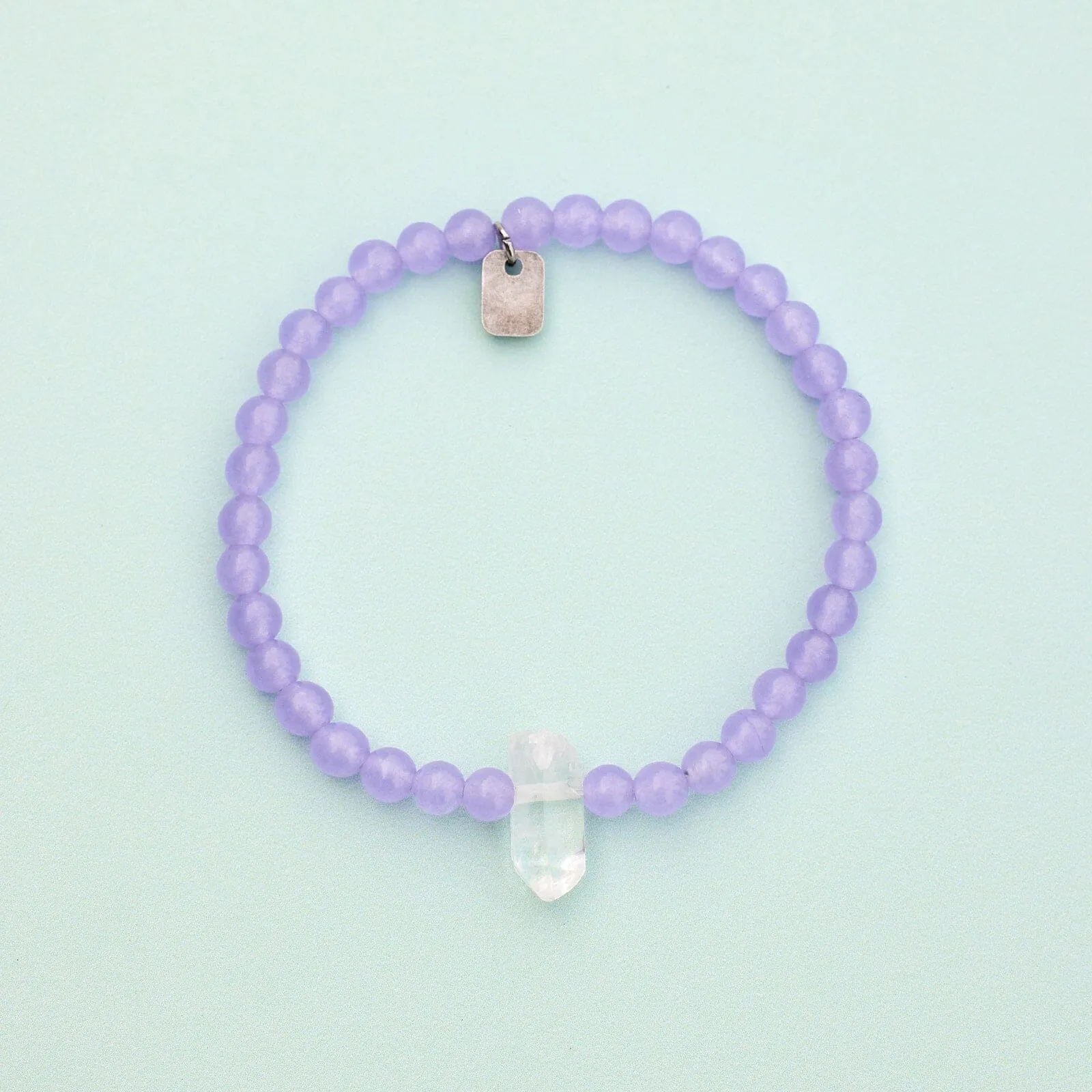 Amethyst Intention Stretch Bracelet sold by Pura Vida product image thumbnail 4