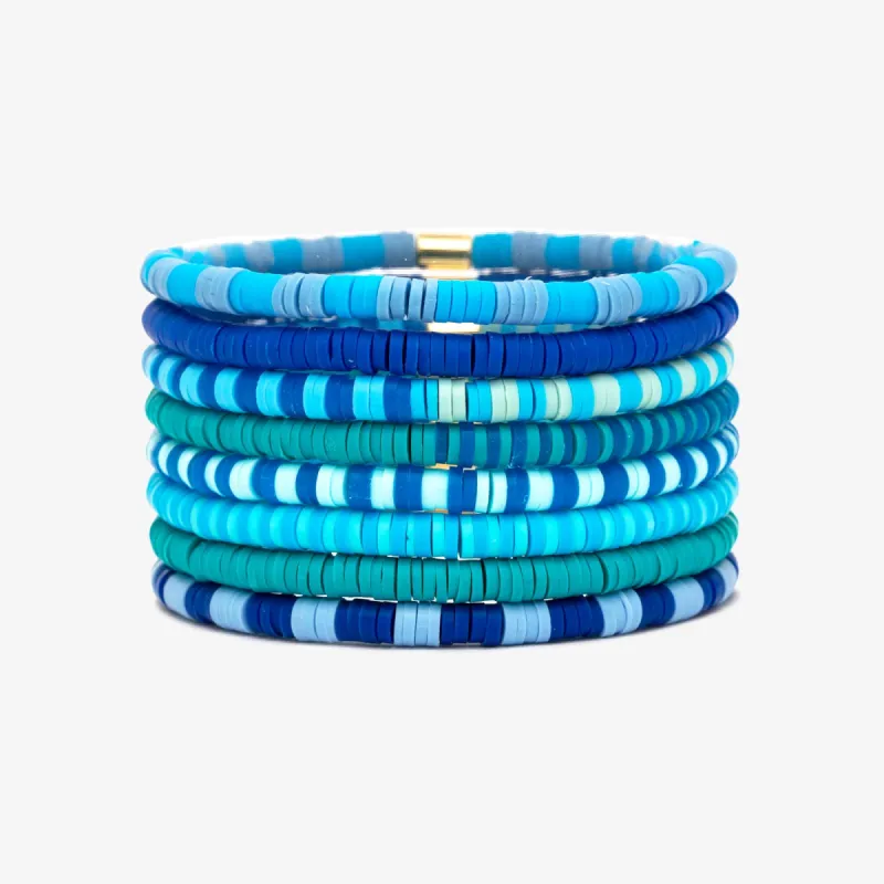 Out to Sea Vinyl Stretch Bracelet Set of 8 sold by Pura Vida
