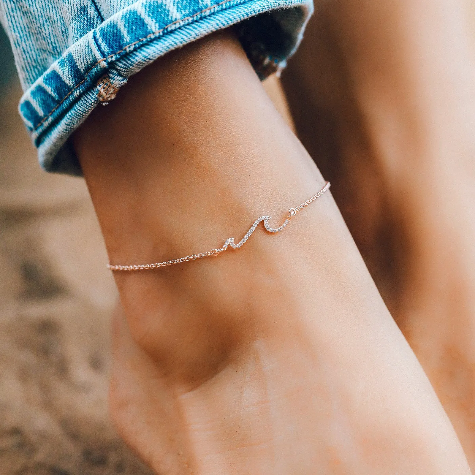 Pave Wave Anklet sold by Pura Vida product image thumbnail 2