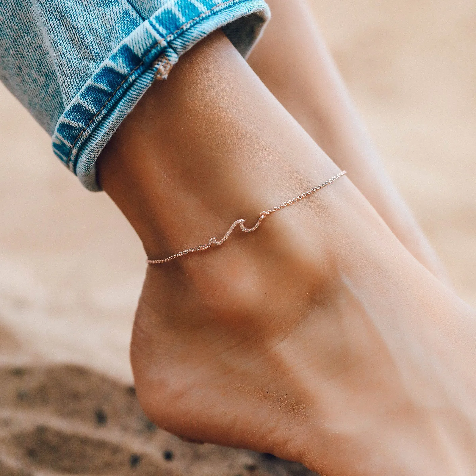 Pave Wave Anklet sold by Pura Vida product image thumbnail 3