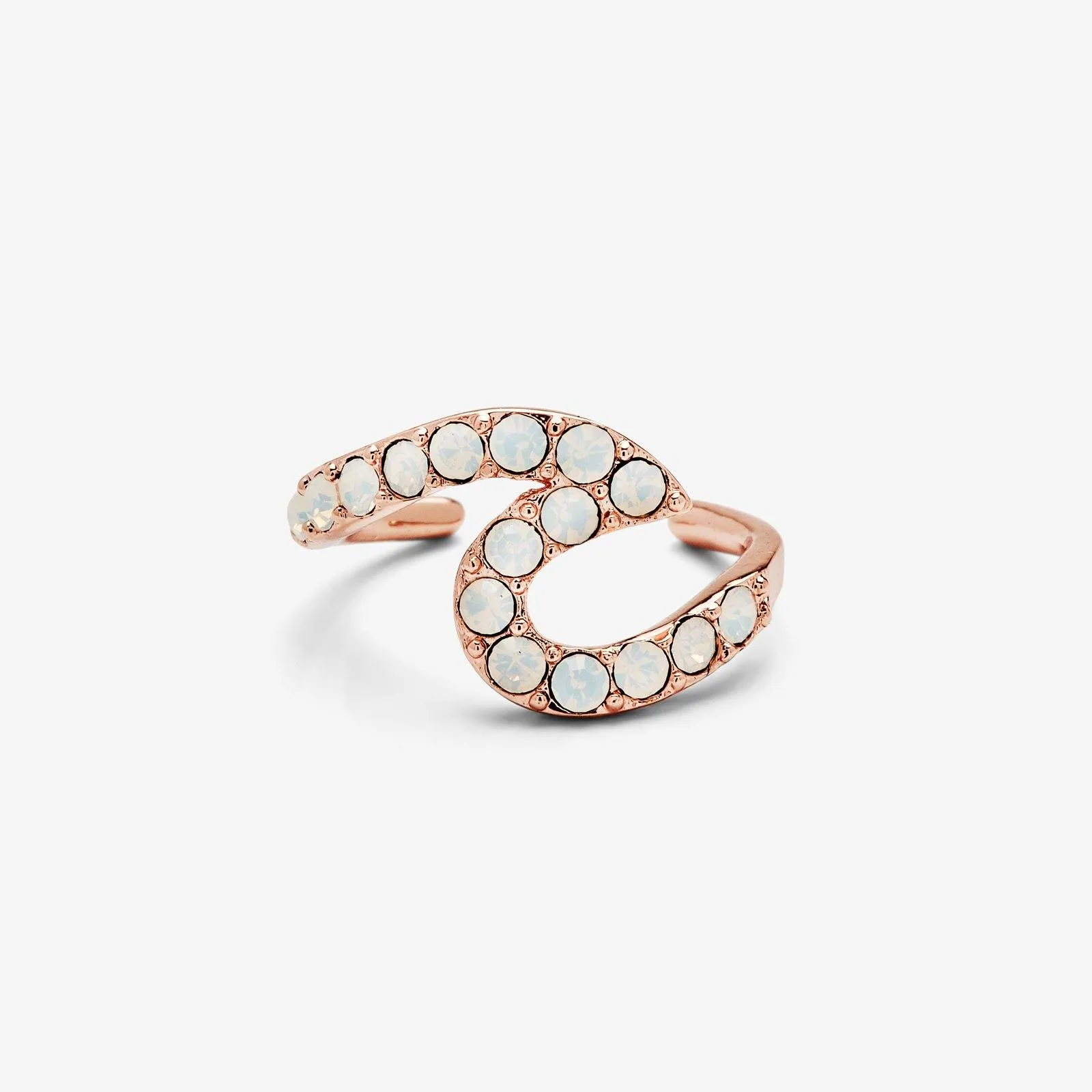 Rose Gold Stone Wave Ear Cuff sold by Pura Vida