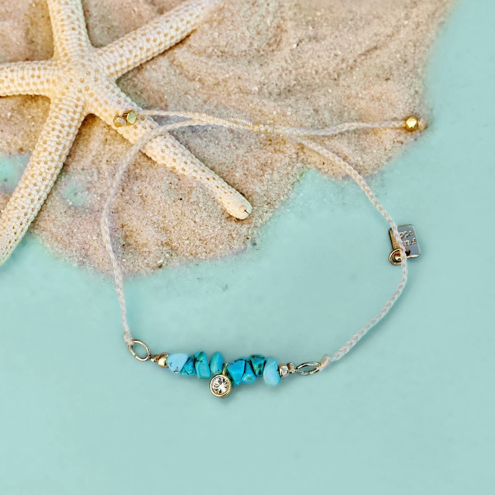 Turquoise Bead Charm Dainty Bracelet sold by Pura Vida product image thumbnail 4