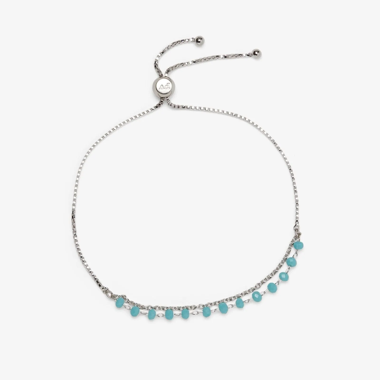 Neon Blue Chain Slider Bracelet sold by Pura Vida