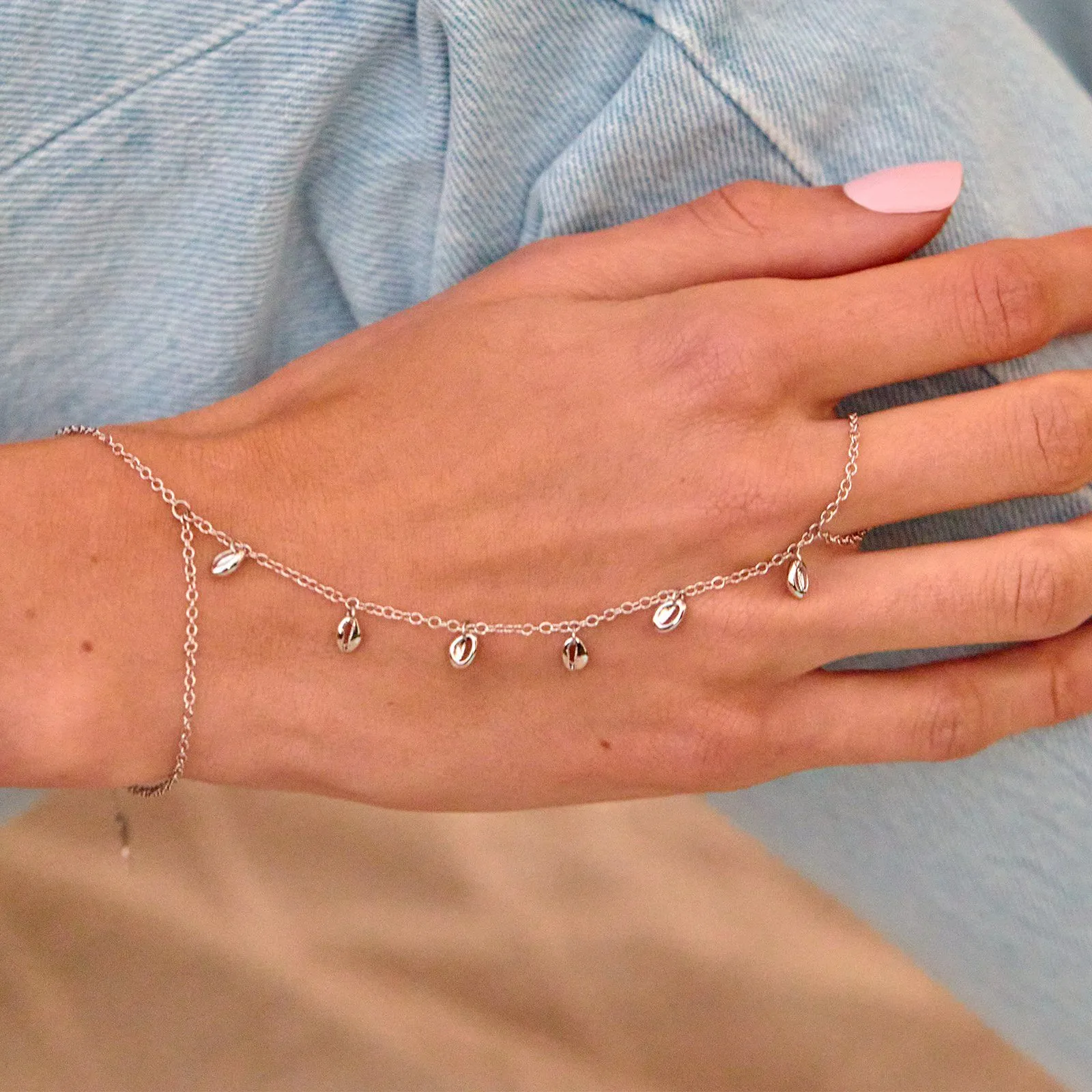 Cowrie Hand Chain sold by Pura Vida product image thumbnail 2