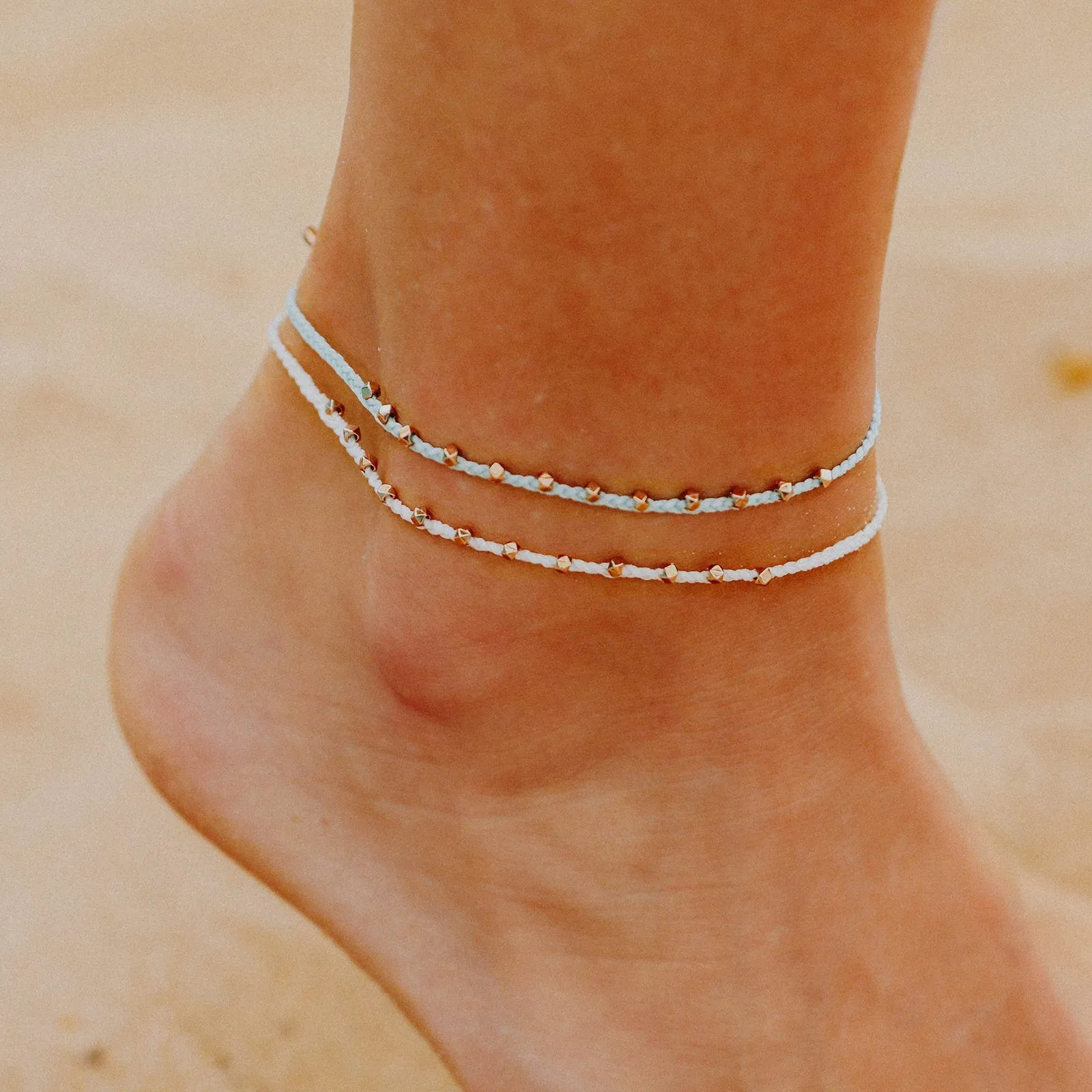 Rose Gold Stitched Beaded Anklet sold by Pura Vida product image thumbnail 5