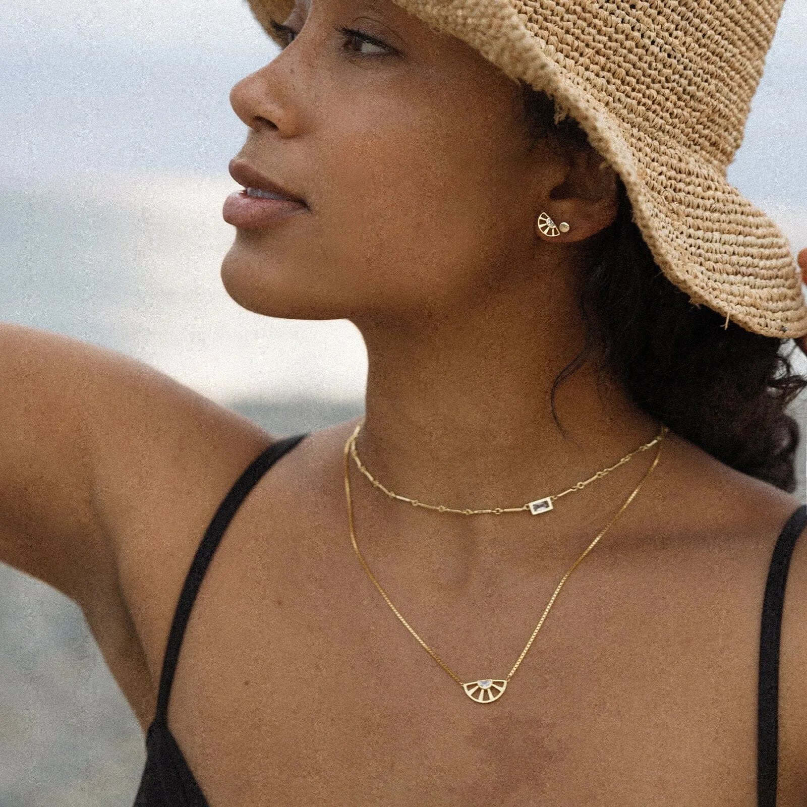 Baguette Bar Chain Choker sold by Pura Vida product image thumbnail 4