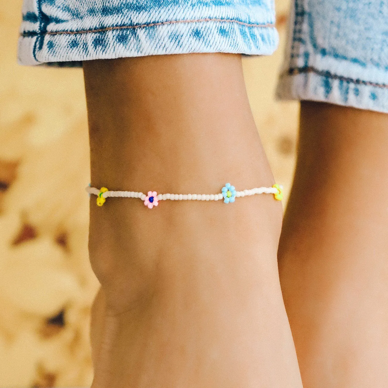 Beaded Flower Anklet sold by Pura Vida product image thumbnail 3