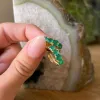 Raw Emerald Hoop Earrings sold by Pura Vida