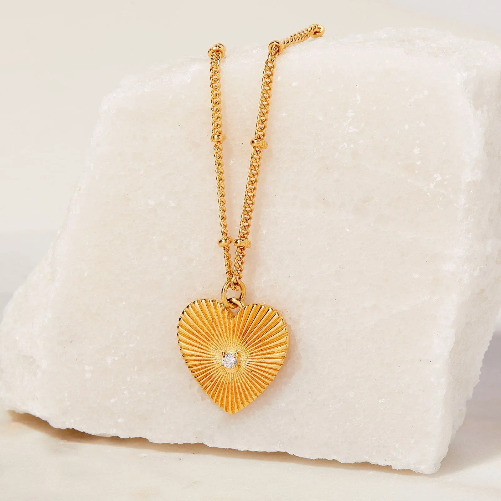 Sunburst Heart Necklace sold by Pura Vida