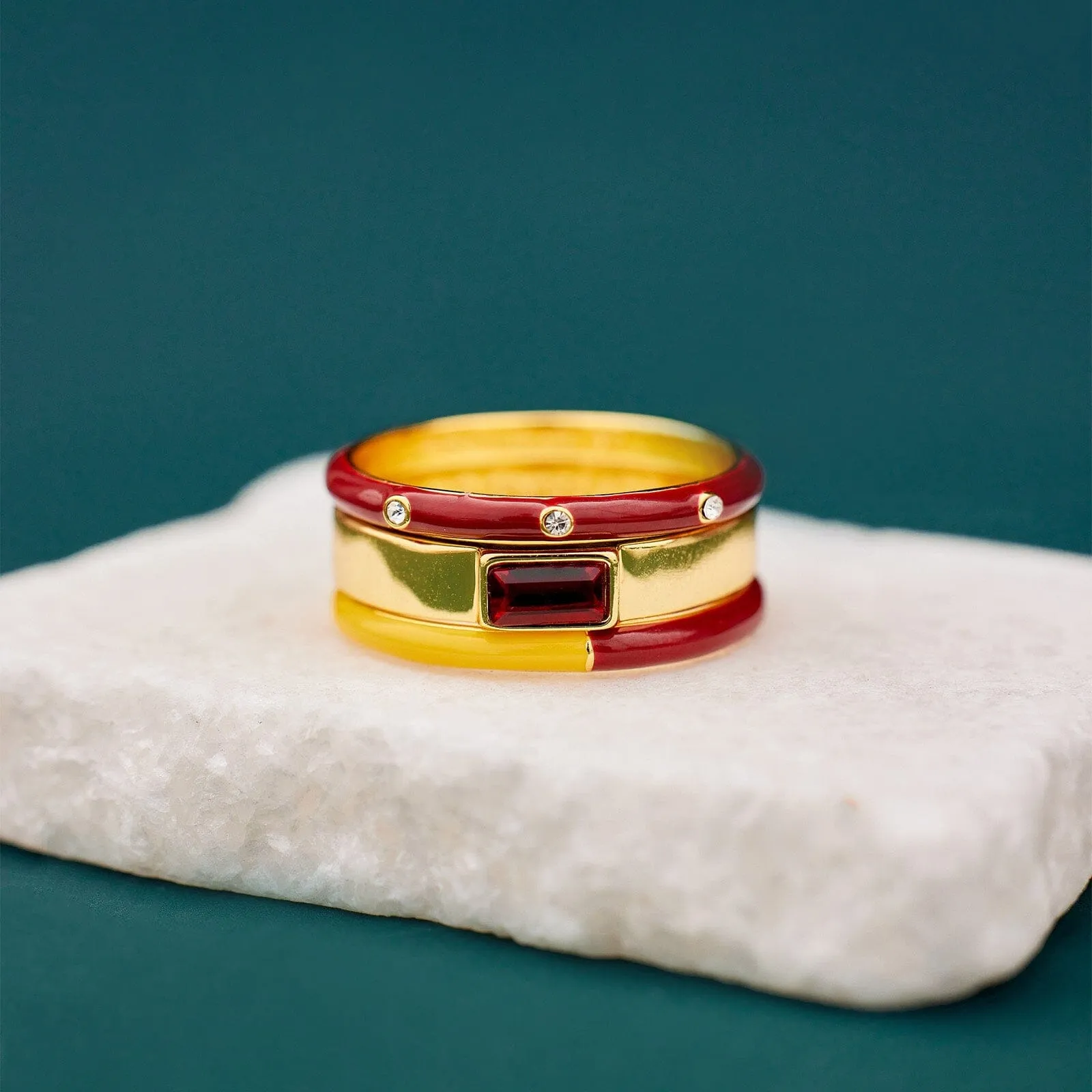 Gryffindor™ 3 Ring Stack sold by Pura Vida product image thumbnail 2