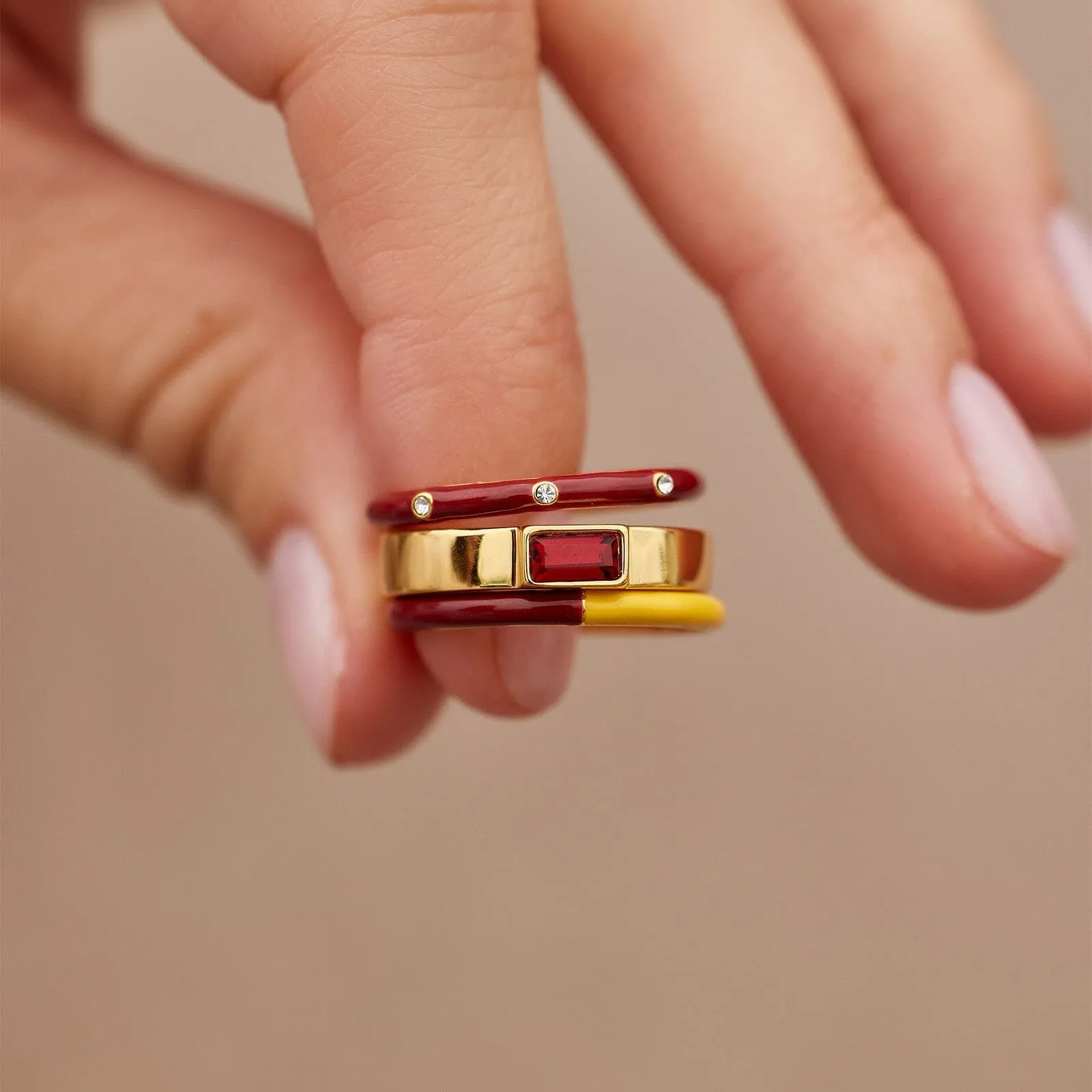 Gryffindor™ 3 Ring Stack sold by Pura Vida product image thumbnail 5