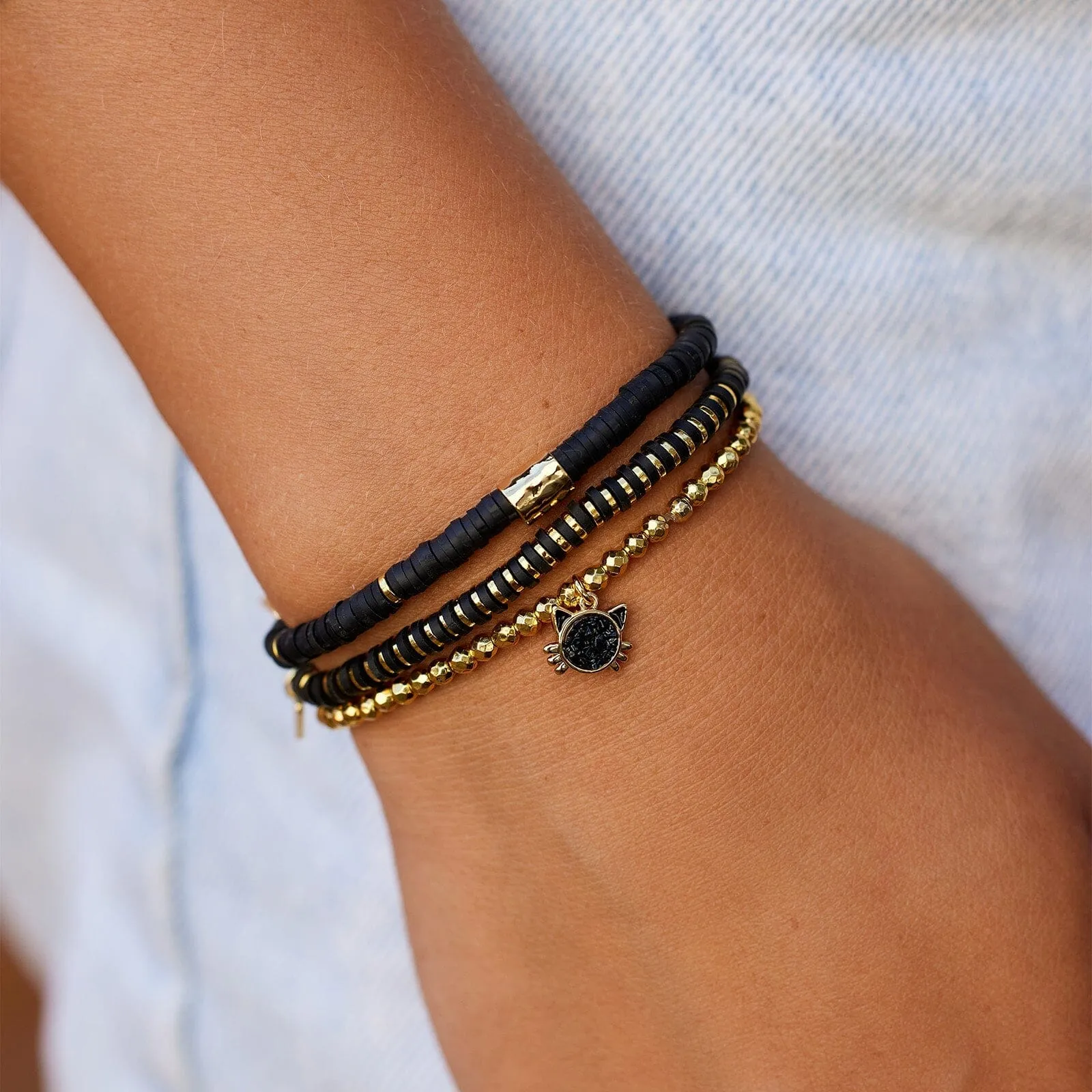 Druzy Cat Stretch Bracelet Set of 3 sold by Pura Vida product image thumbnail 3