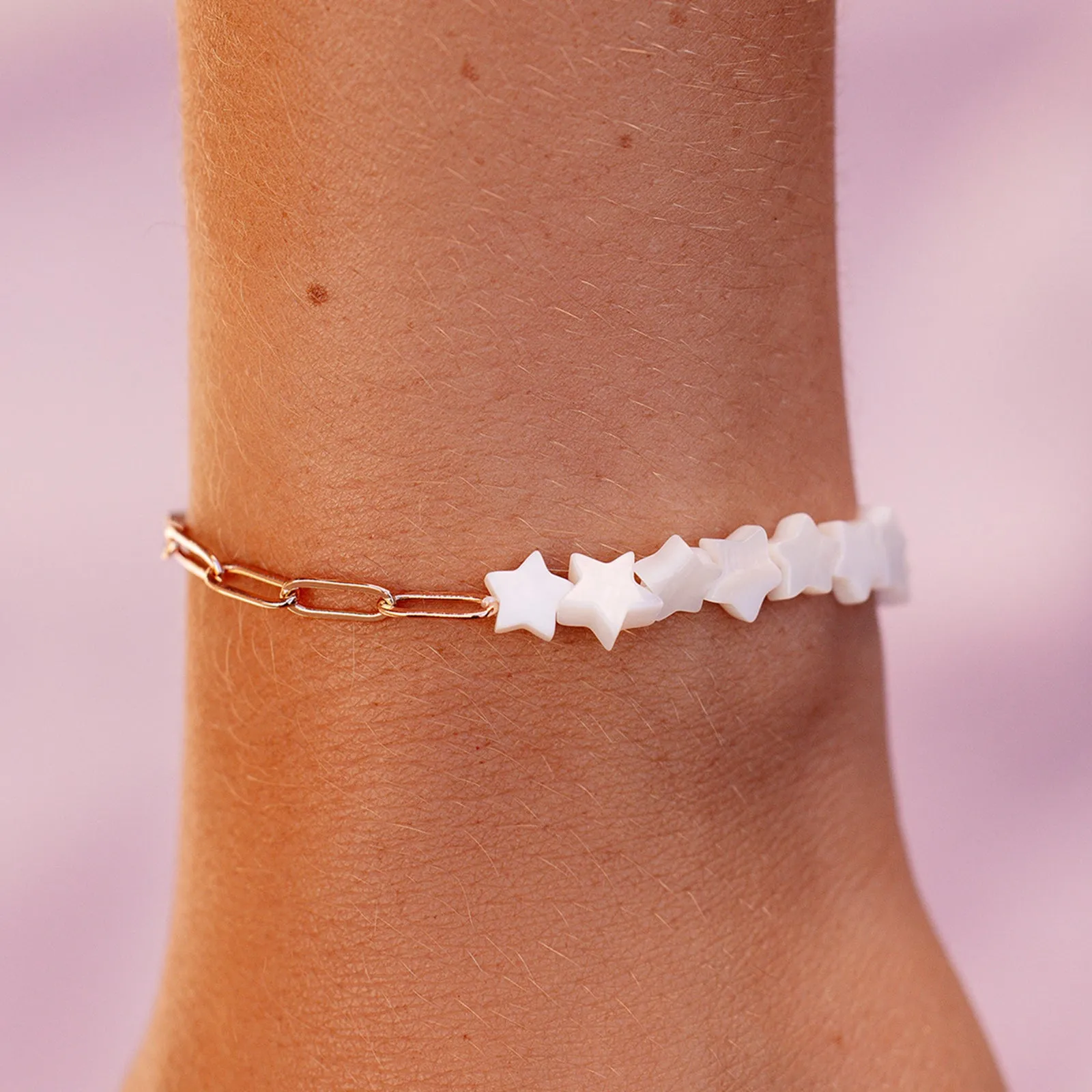 Glowing Star Bead & Chain Bracelet sold by Pura Vida product image thumbnail 3