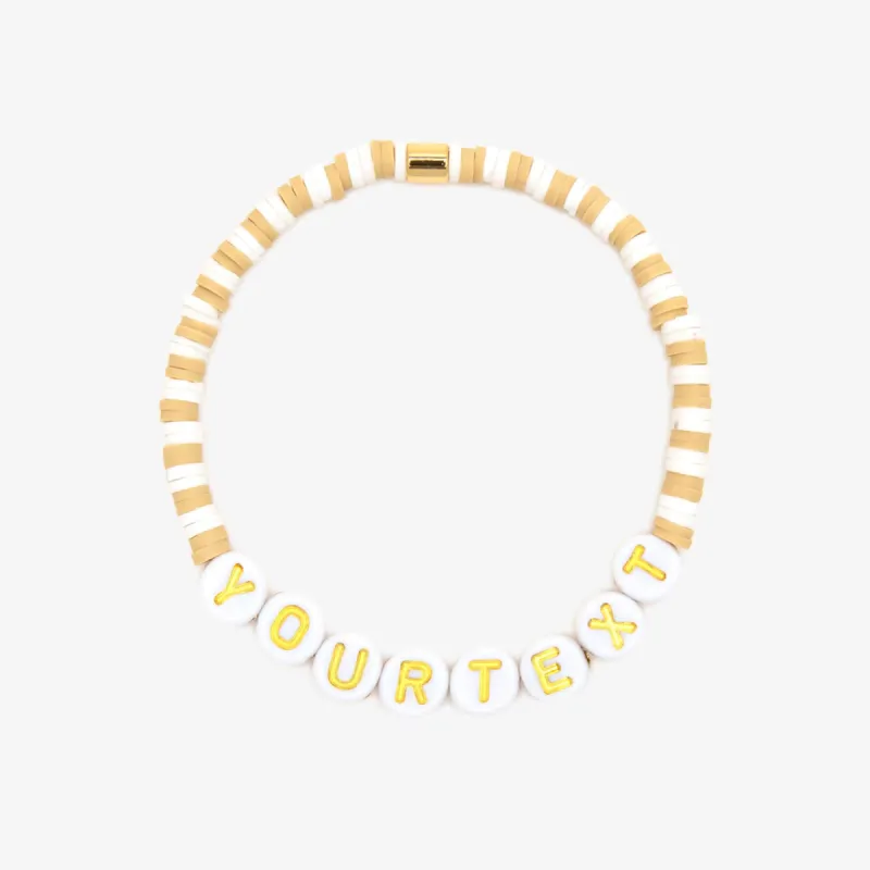 Neutral Vinyl Disc Stretch Bracelet sold by Pura Vida