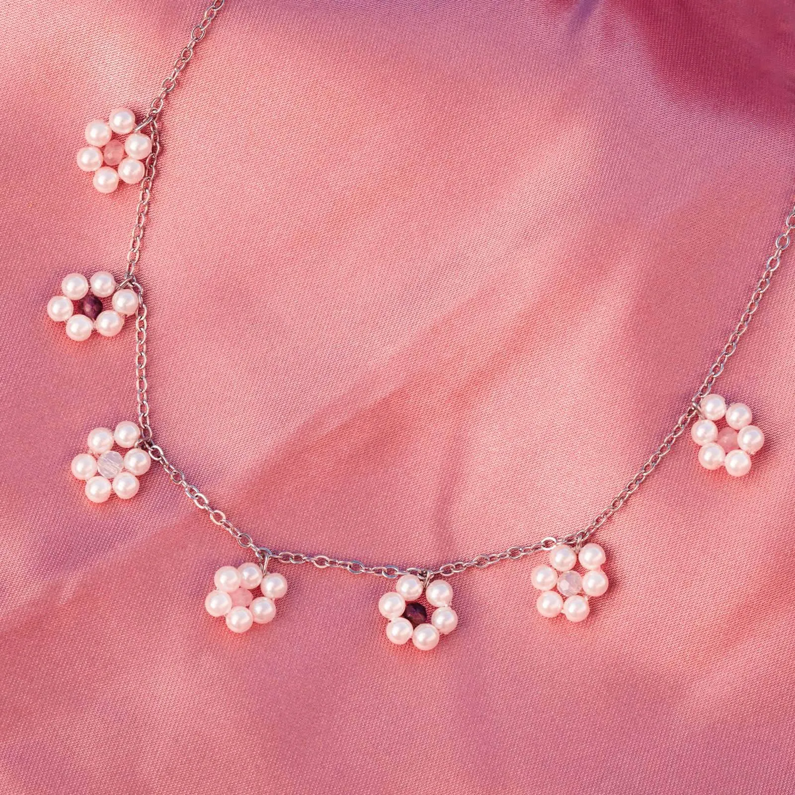 Bitty Pearl Flower Choker sold by Pura Vida product image thumbnail 3