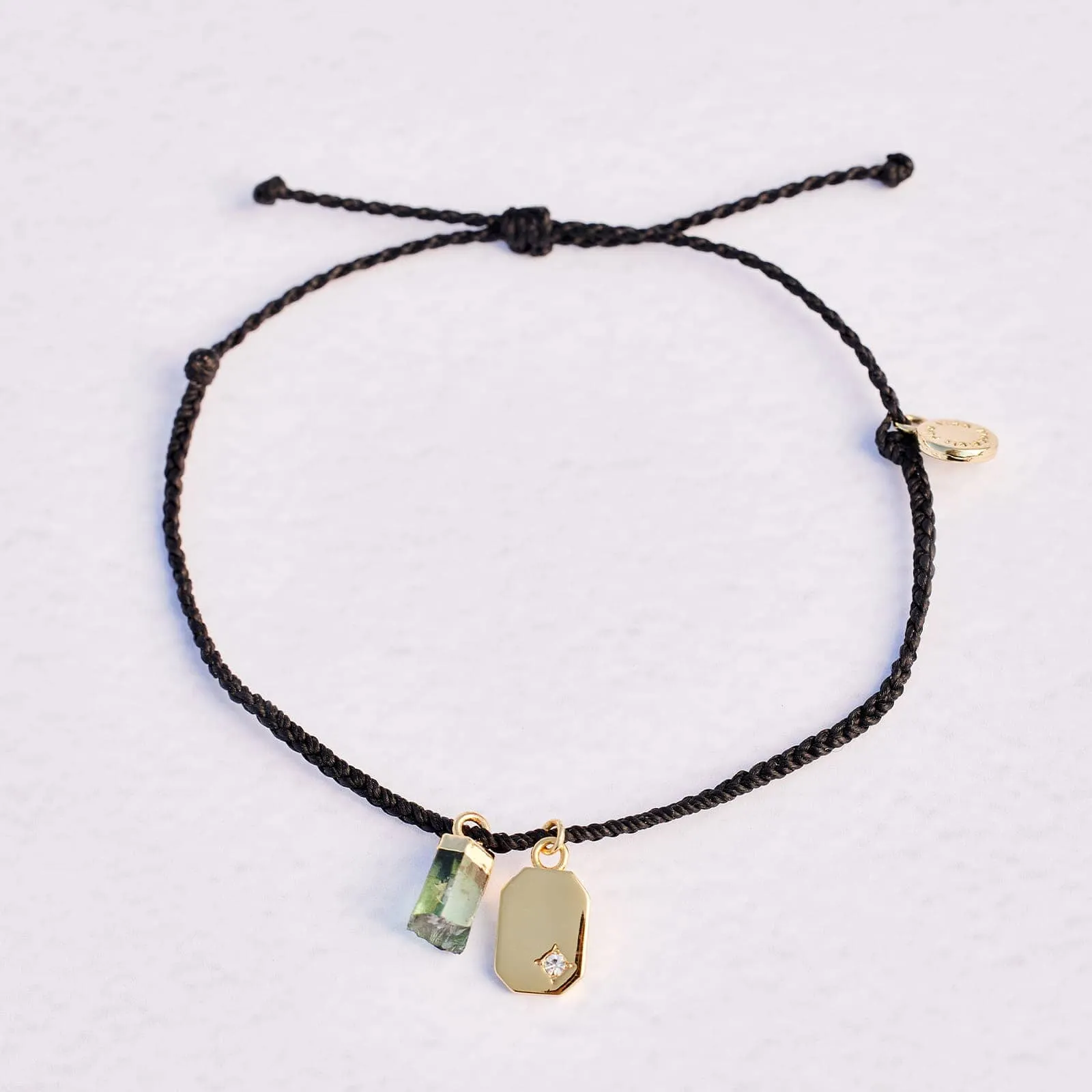 Raw Emerald Gold Charm Bracelet sold by Pura Vida product image thumbnail 4