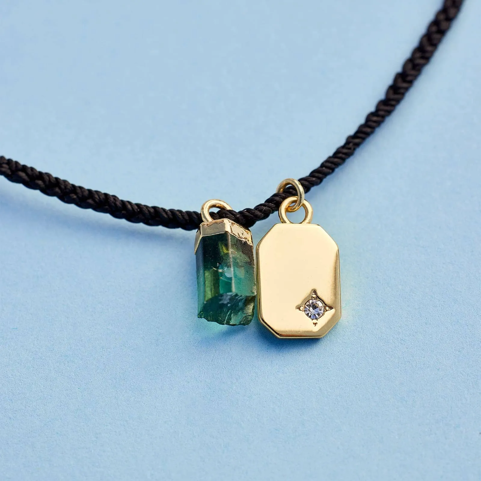 Raw Emerald Gold Charm Bracelet sold by Pura Vida product image thumbnail 2