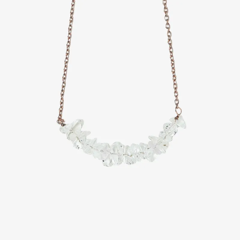Clear Quartz Chip Choker sold by Pura Vida