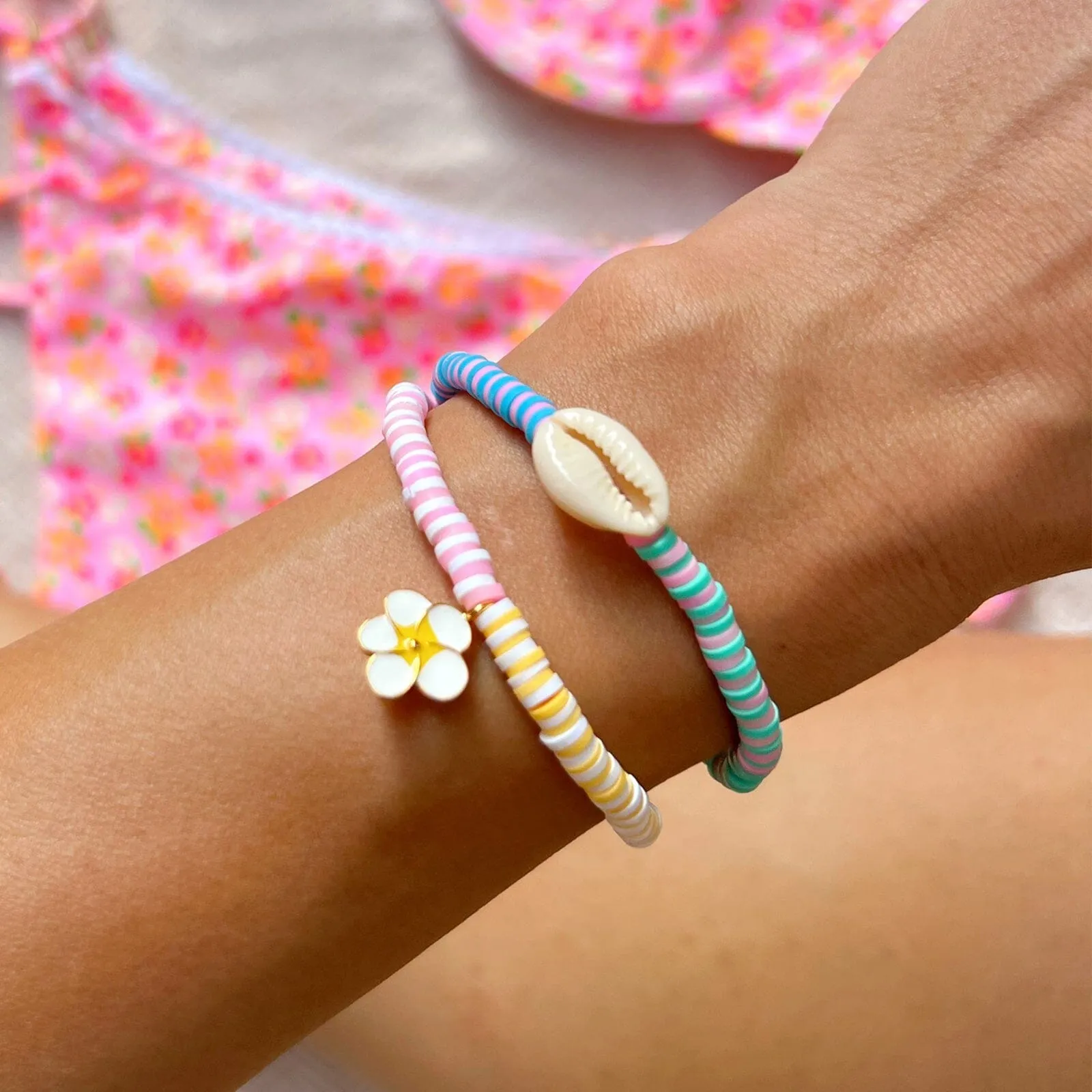 Frangipani Stretch Bracelet sold by Pura Vida product image thumbnail 2