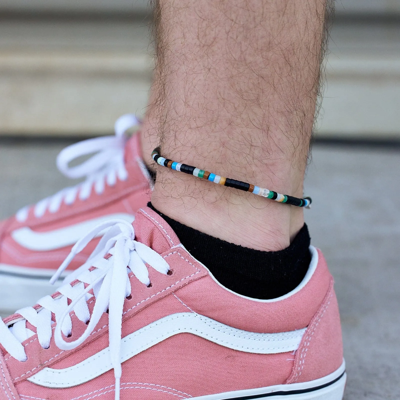 Men's Mixed Seed Bead Stretch Anklet sold by Pura Vida product image thumbnail 5