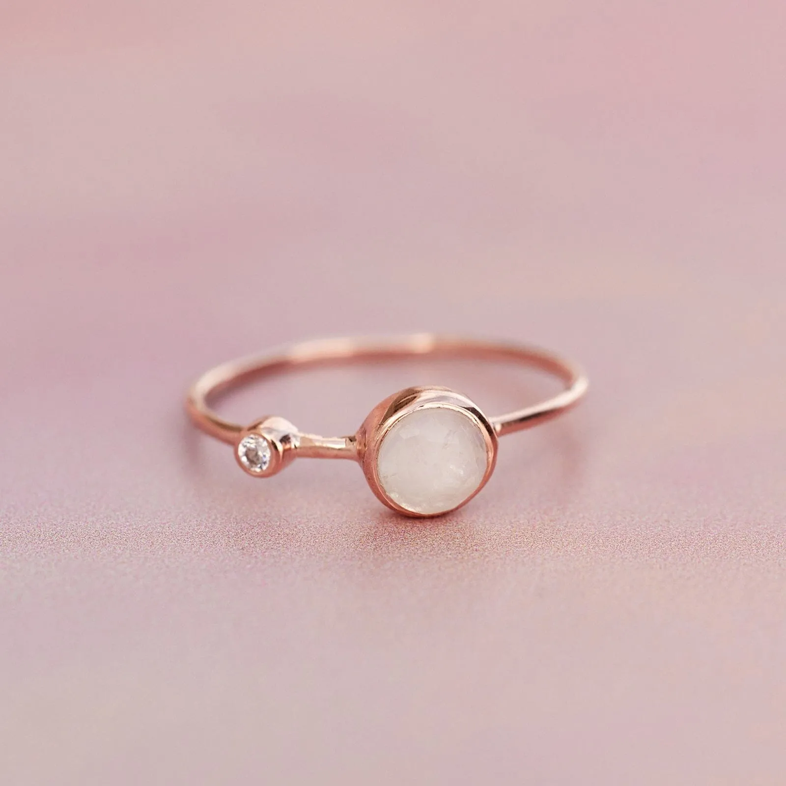 Moonstone Double Stone Ring sold by Pura Vida product image thumbnail 4