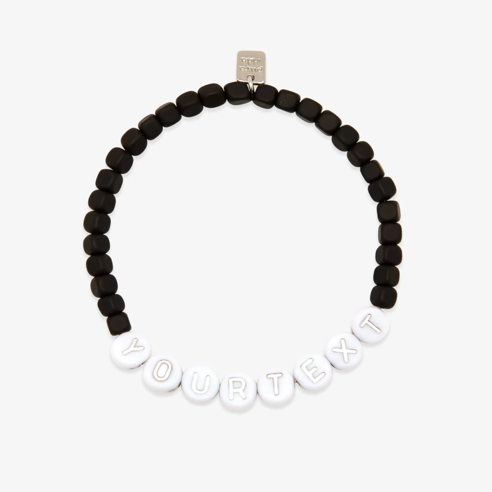 Silver Hematite Bead Stretch Bracelet sold by Pura Vida